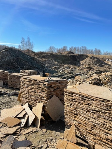 Плитняк златолит жёлтый золотистый для отмостки купить в Нальчике